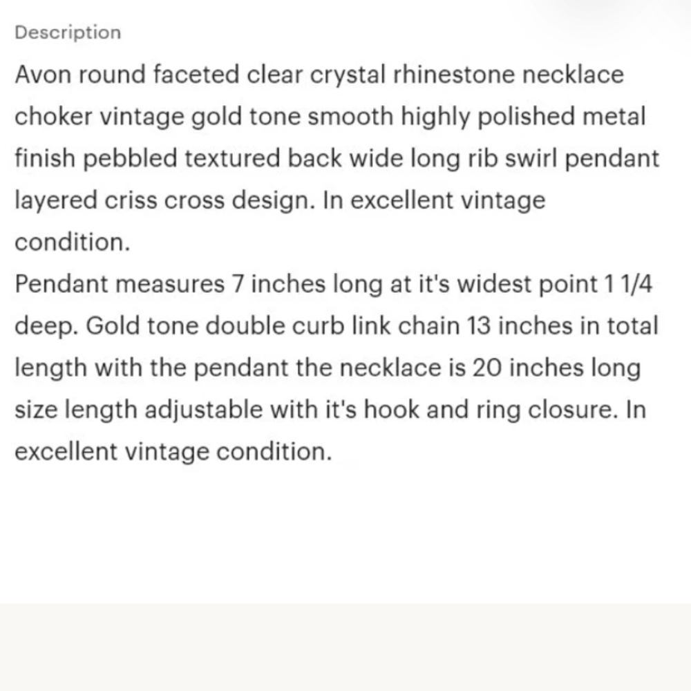 Avon  Runway 1992 Gold-Tone Crystal Wave Necklace & Earrings Set - Picture 4 of 9